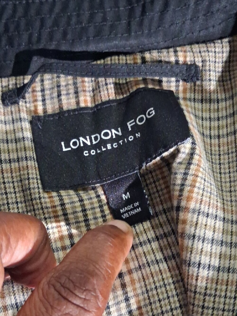 London Fog Black Double-Breasted Trench Coat - Picture 6 of 7